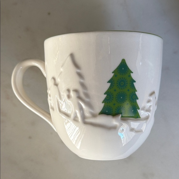Pair of Starbucks Holiday 2006 Mugs with Christmas Design - Picture 4 of 6
